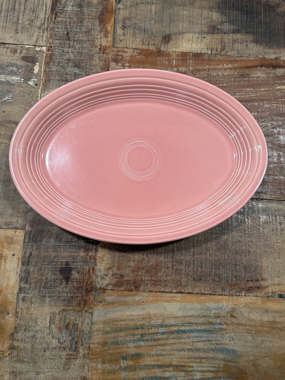 Fiesta Ware Rose Pink 13.5” Large Oval Platter Homer Laughlin USA Discontinued